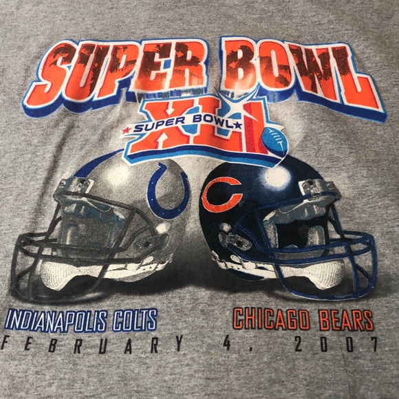 NFL Other - Vintage NFL 2007 SuperBowl T-Shirt Colts Vs Bears